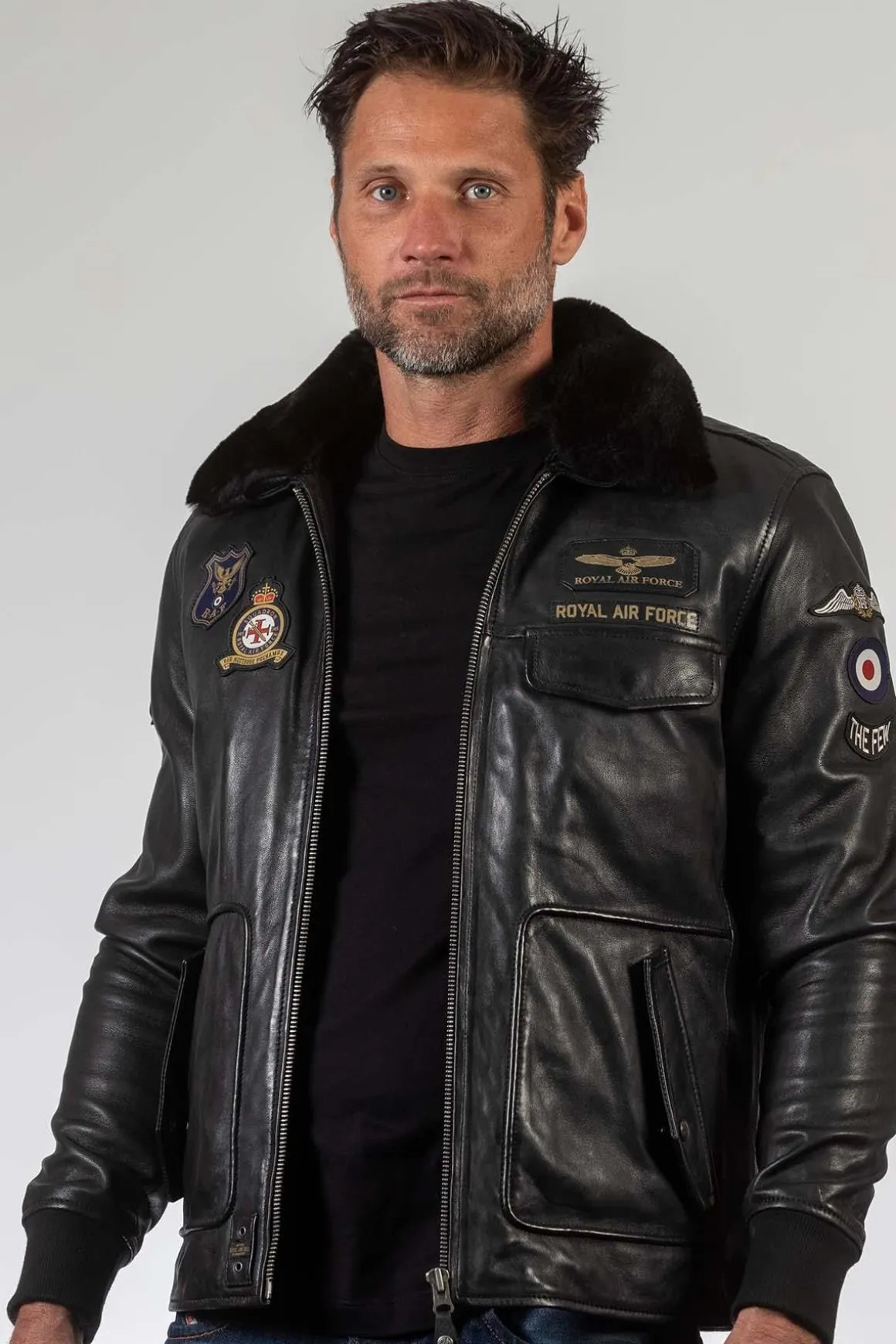 Blouson Homme Royal Air Force Gibson Raf Noir