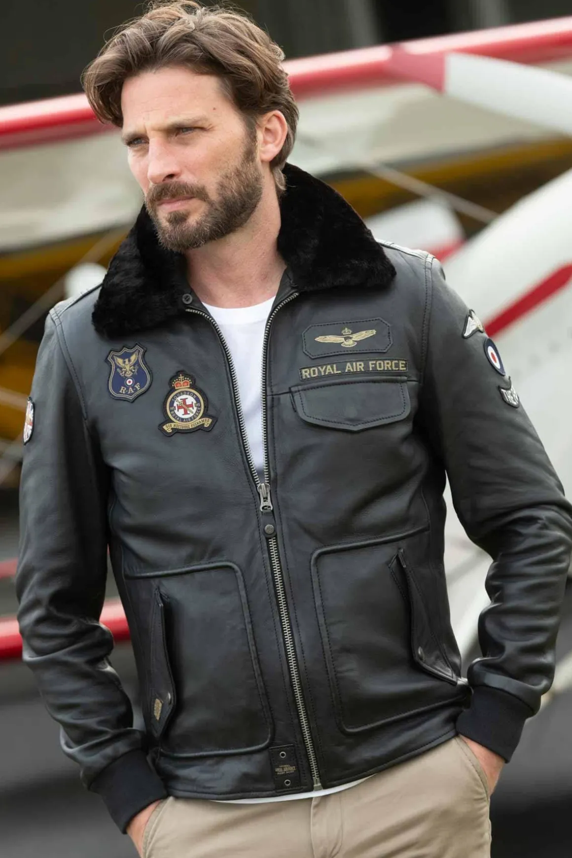 Blouson Homme Royal Air Force Gibson Raf Noir