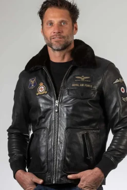 Blouson Homme Royal Air Force Gibson Raf Noir