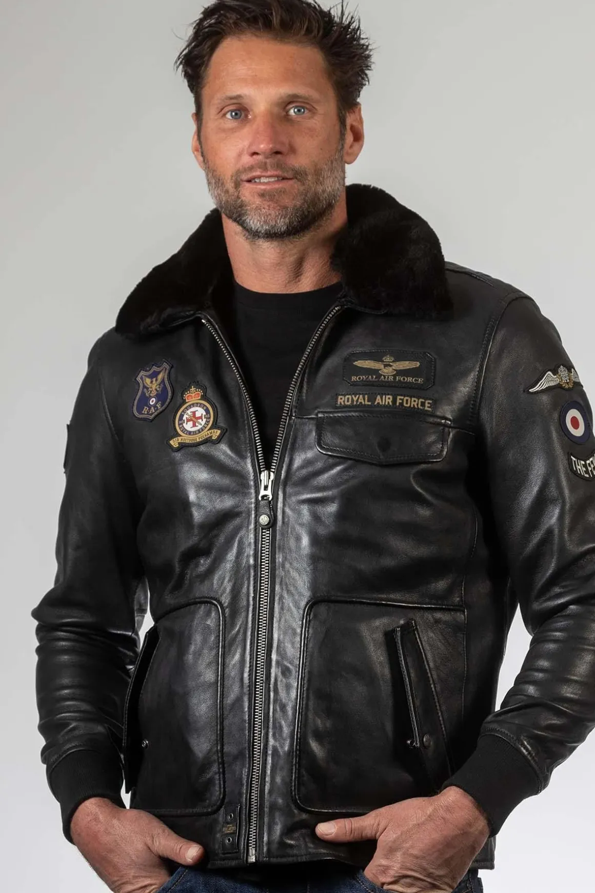 Blouson Homme Royal Air Force Gibson Raf Noir