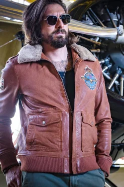 Blouson Homme Royal Air Force Britten Havane