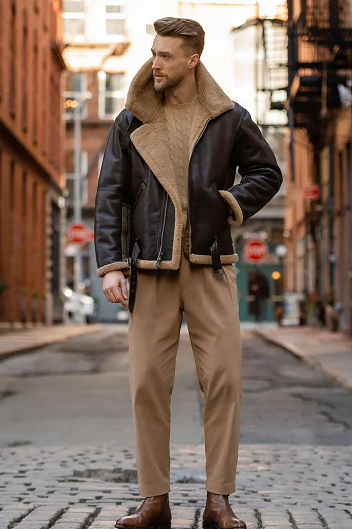 Blouson Homme Royal Air Force Z21W010 Brown