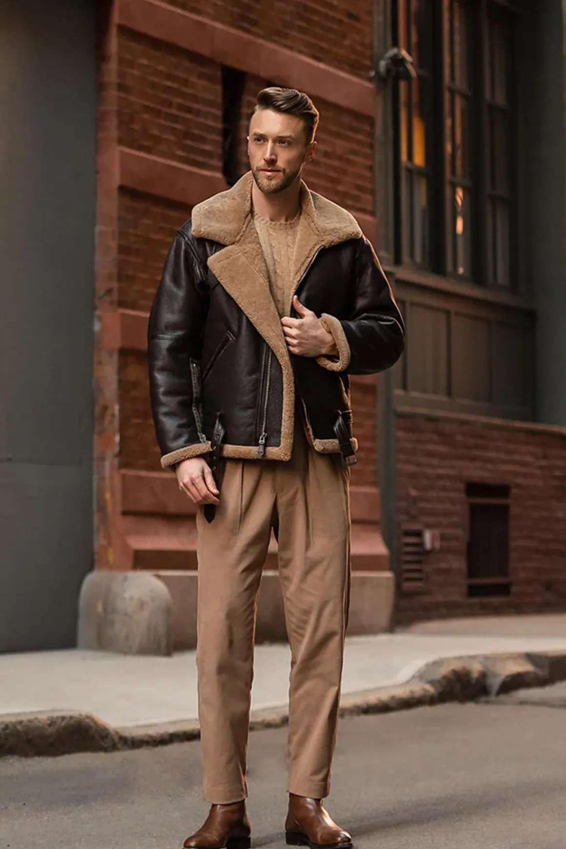 Blouson Homme Royal Air Force Z21W010 Brown