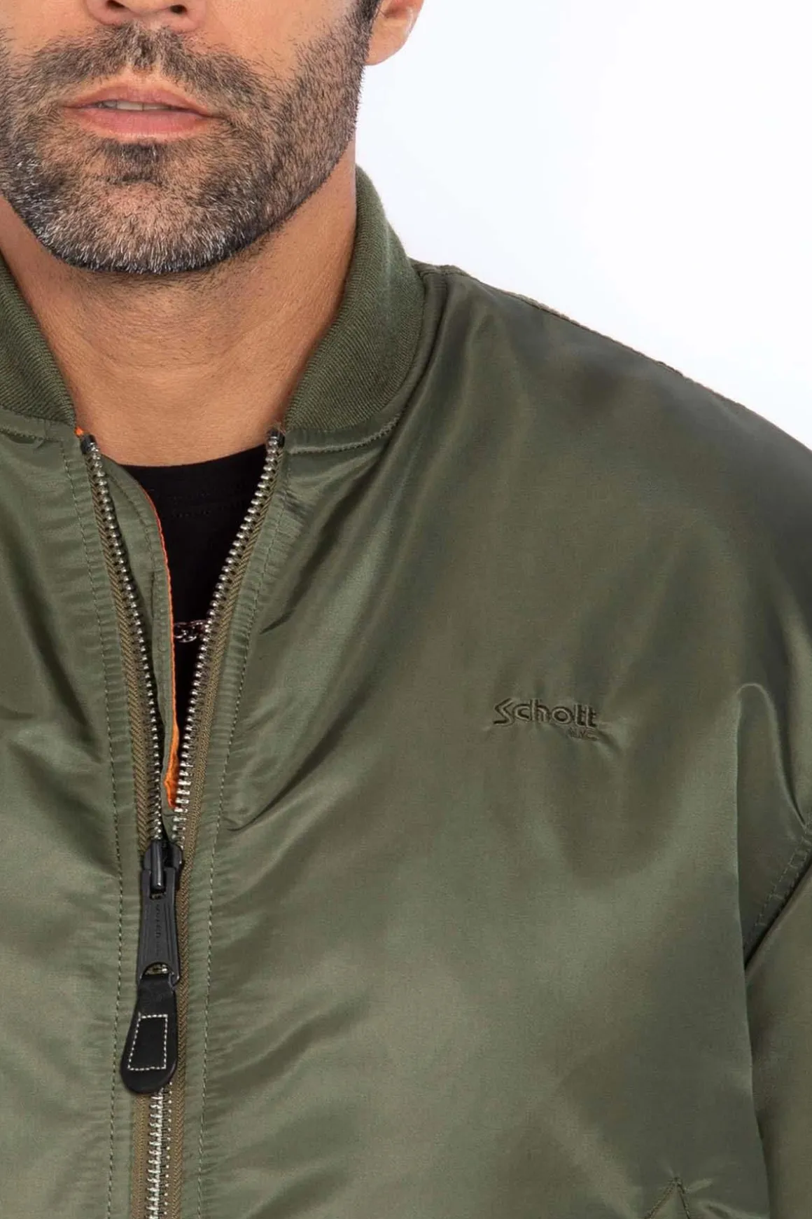 Blouson Homme Schott Airforce90Rs Army Kaki