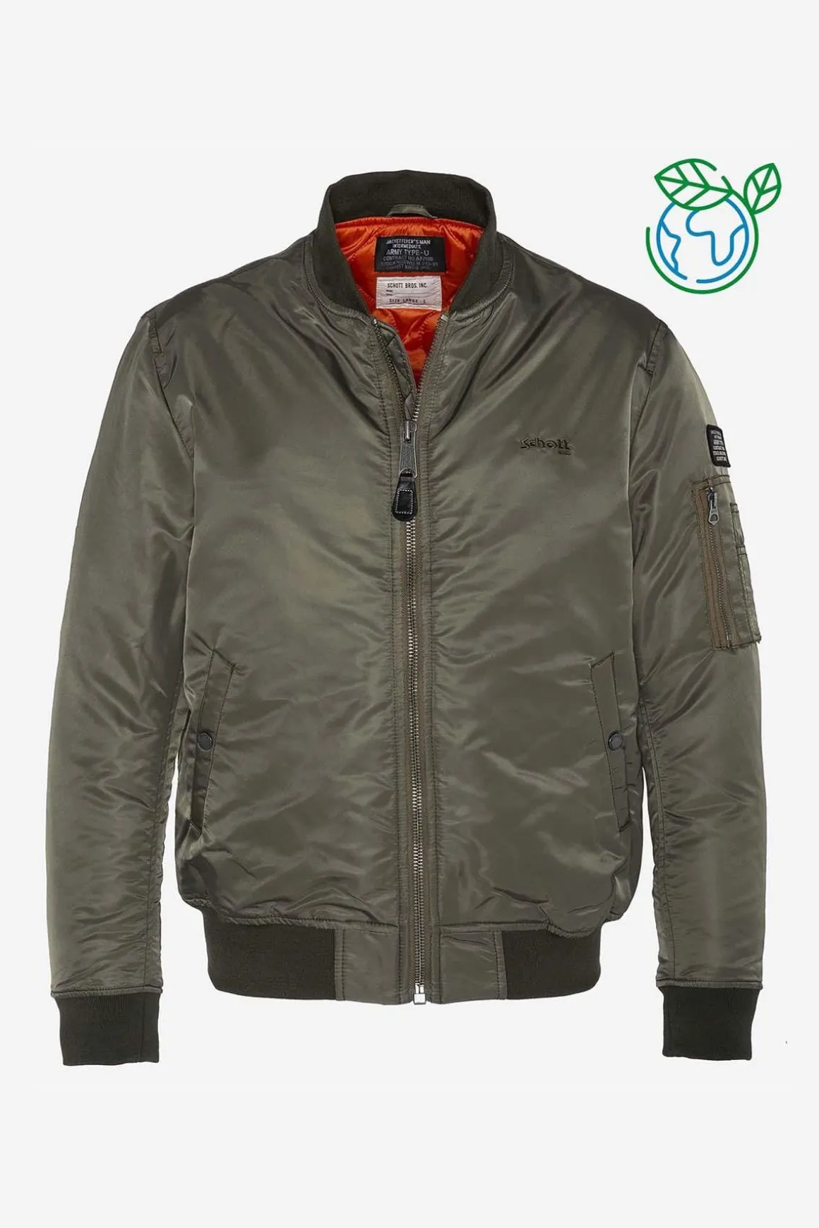 Blouson Homme Schott Airforcers Army Kaki