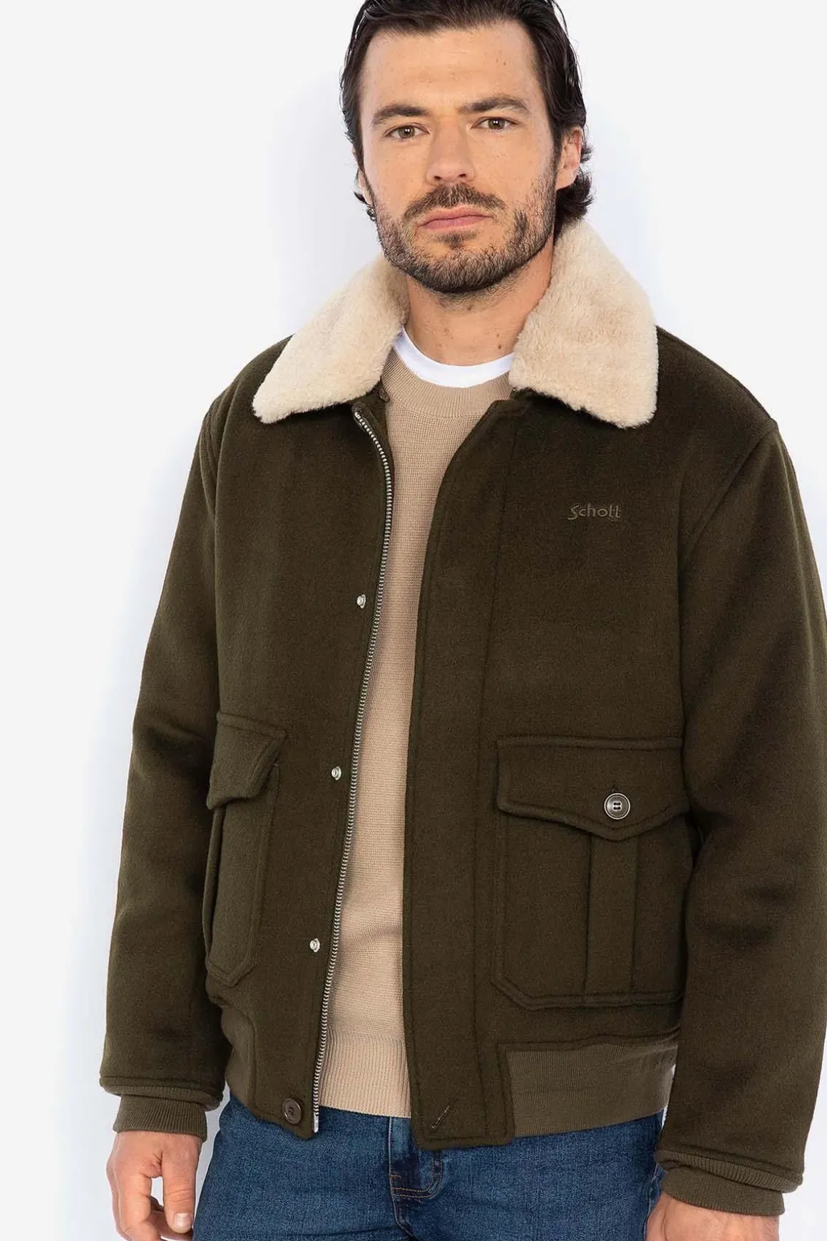 Blouson Homme Schott Airguard Kaki