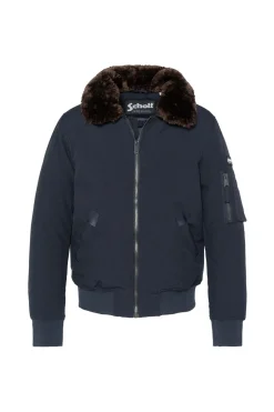 Blouson Homme Schott Airlines Navy / Brown