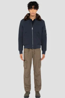 Blouson Homme Schott Airlines Navy / Brown