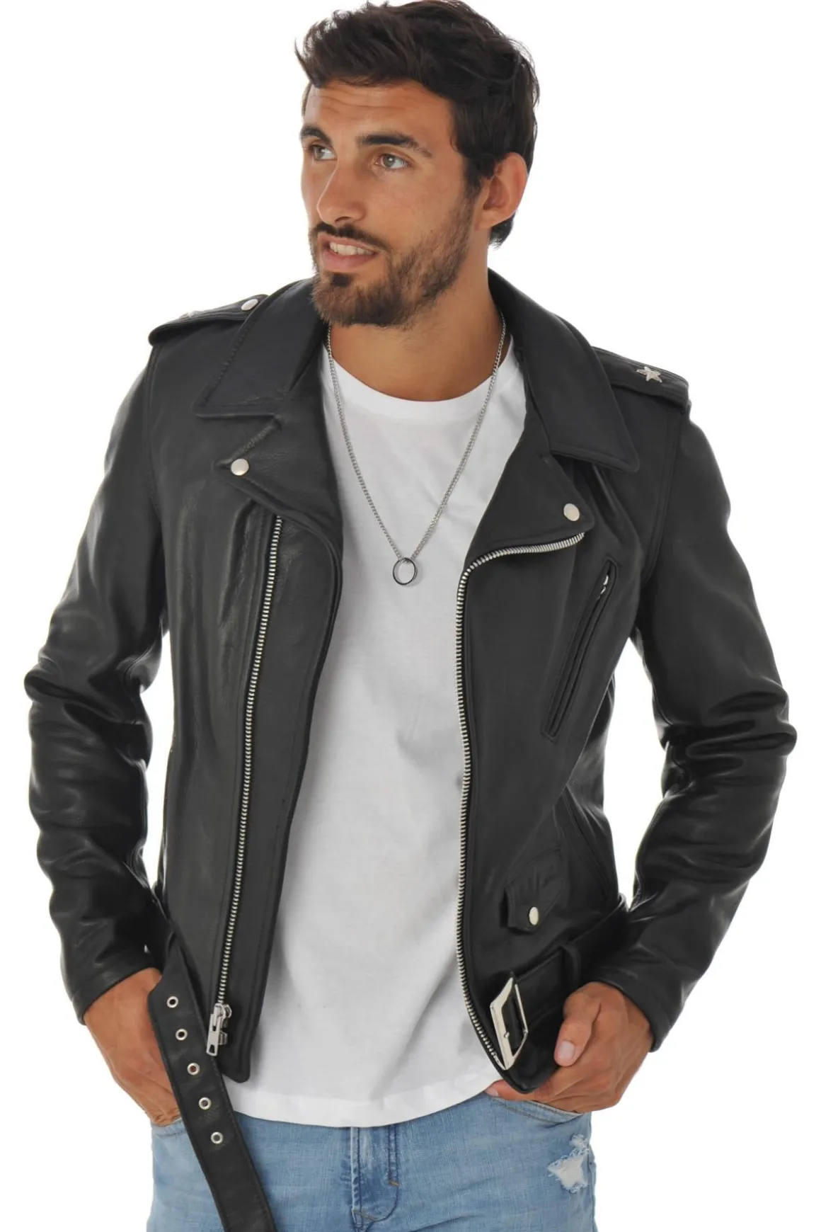 Blouson Homme Schott 519 Black
