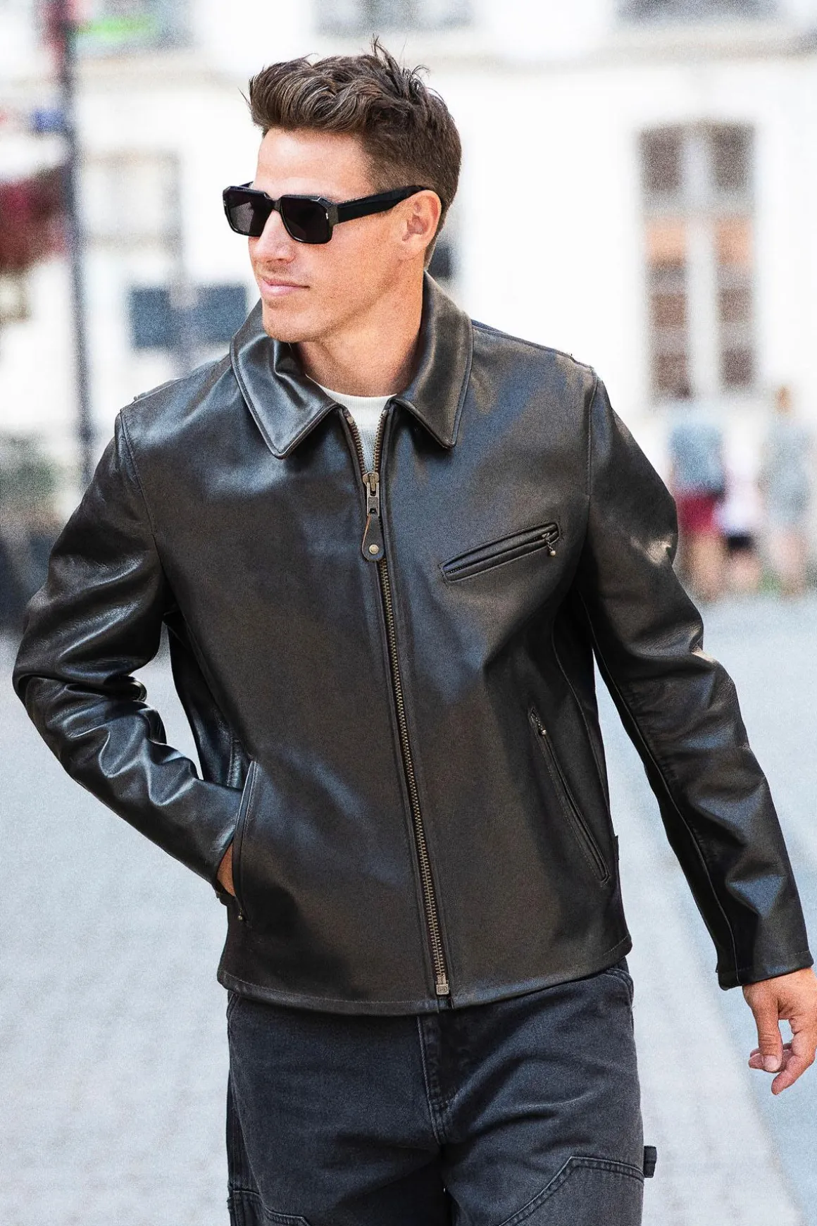 Blouson Homme Schott 688 Brown