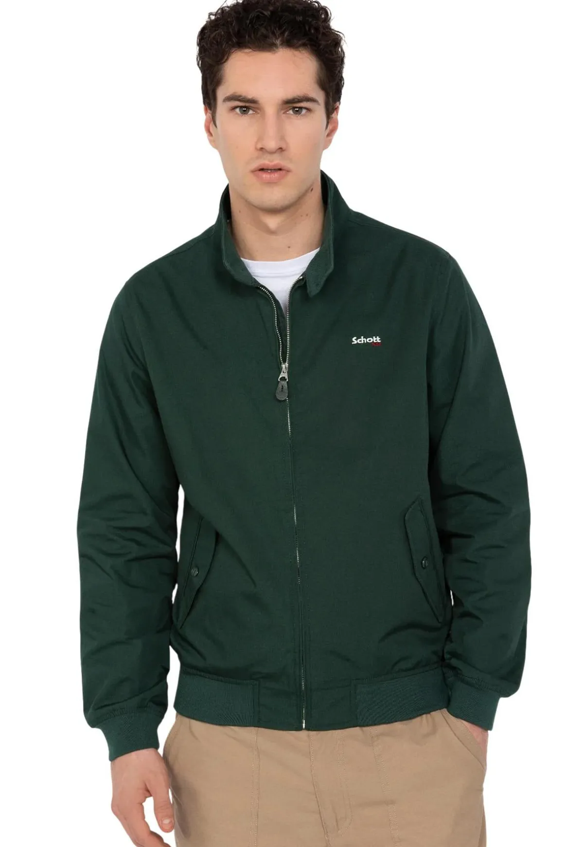 Blouson Homme Schott Cabl1220 Dark Green
