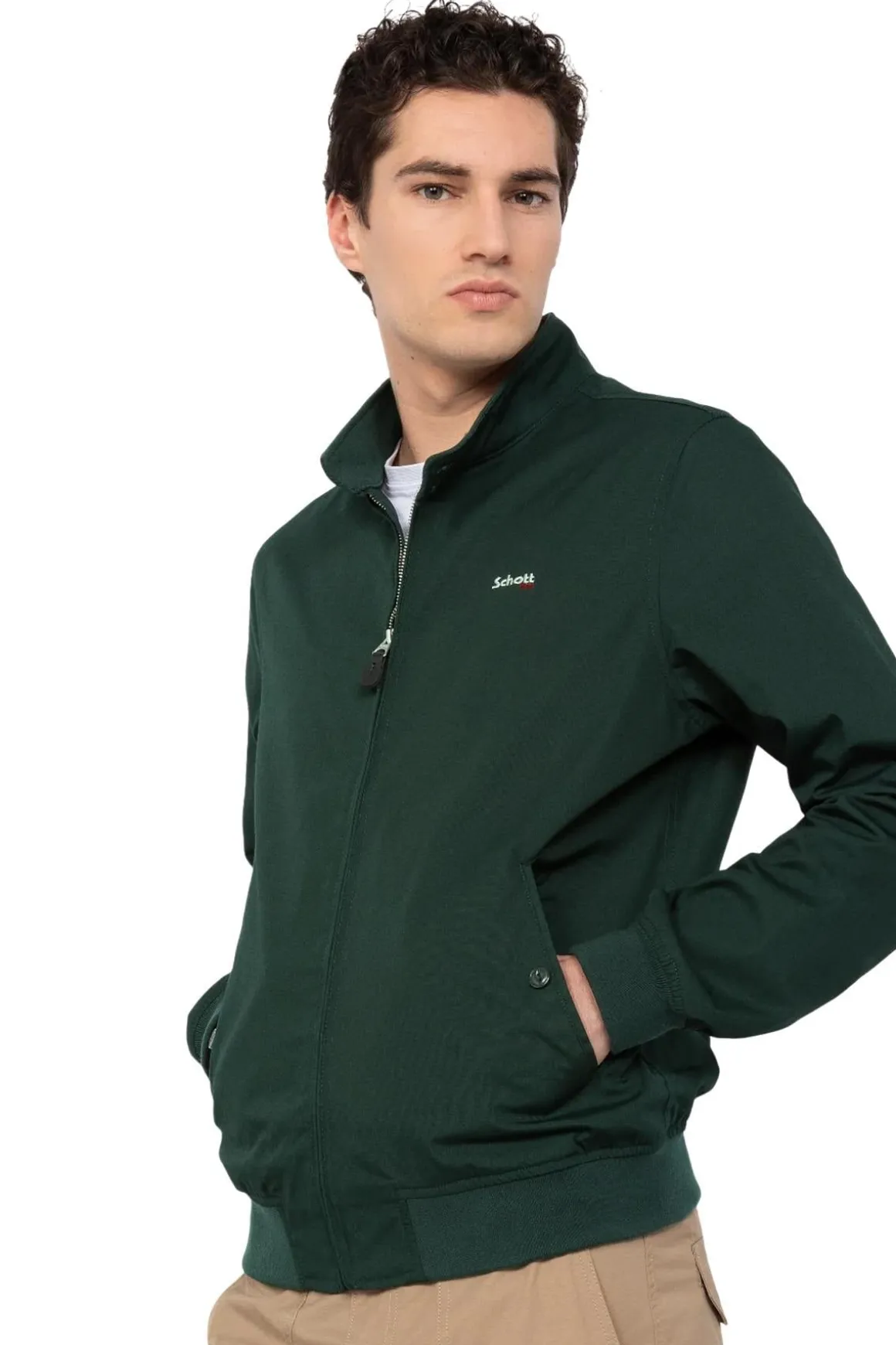 Blouson Homme Schott Cabl1220 Dark Green