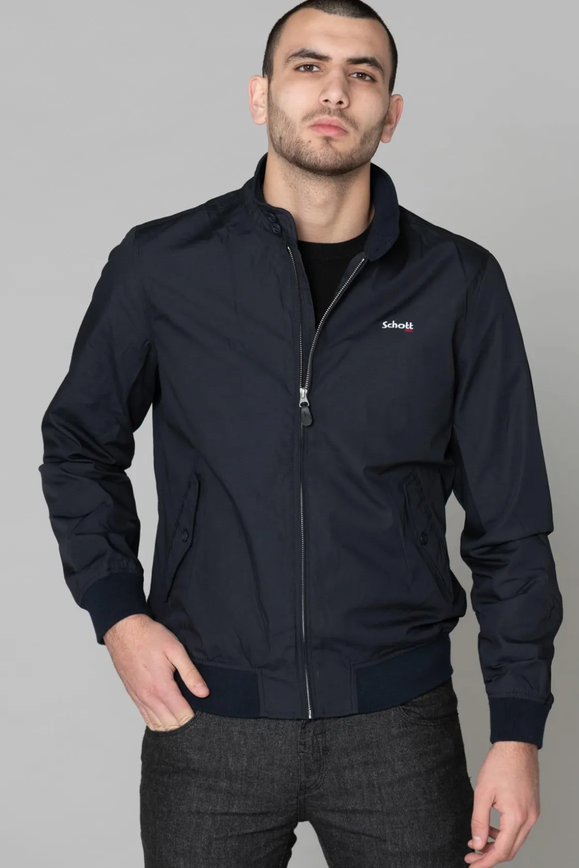 Blouson Homme Schott Cabl1220 Navy