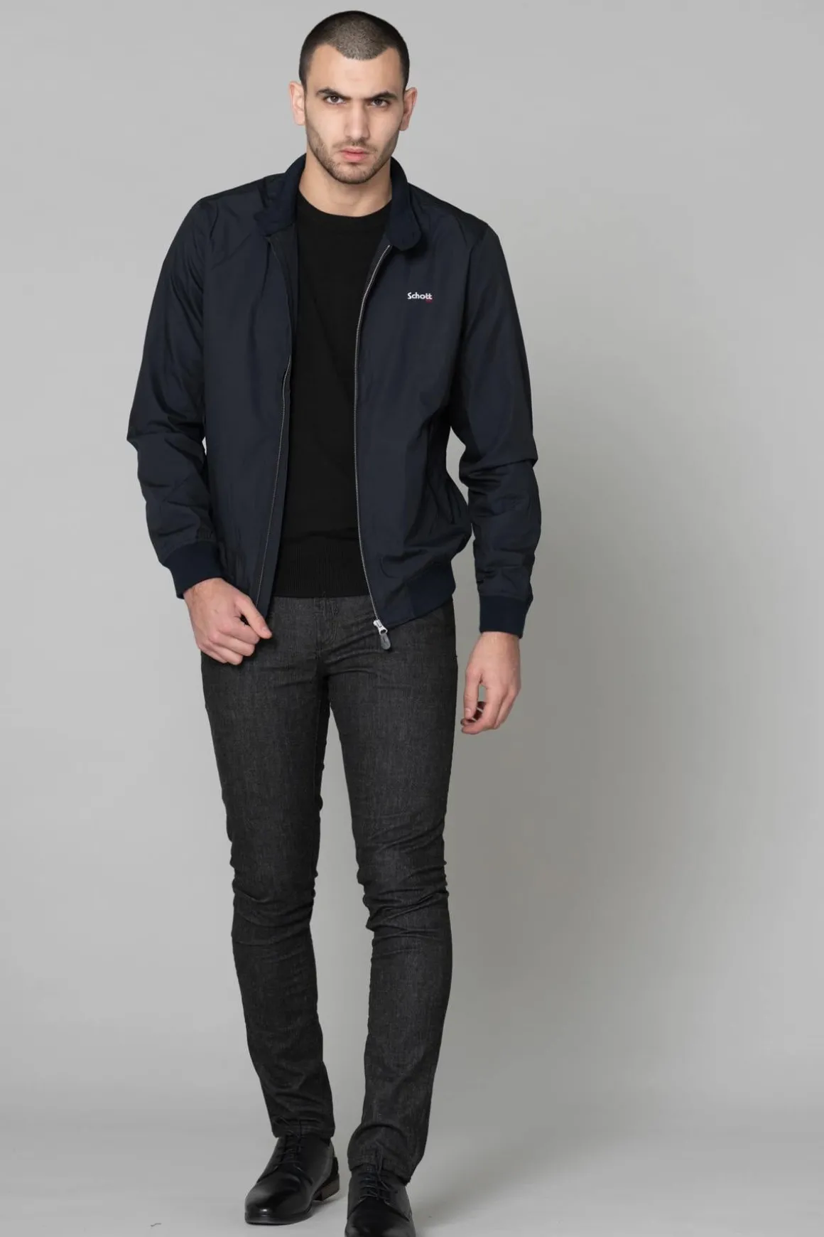 Blouson Homme Schott Cabl1220 Navy