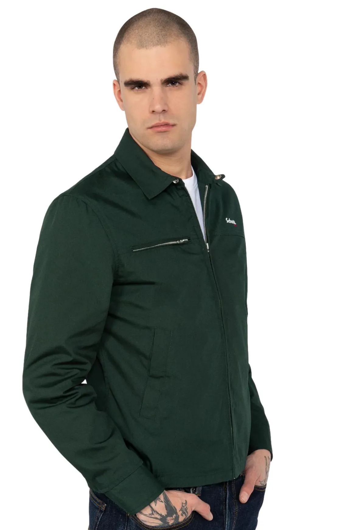 Blouson Homme Schott Cadams Dark Green