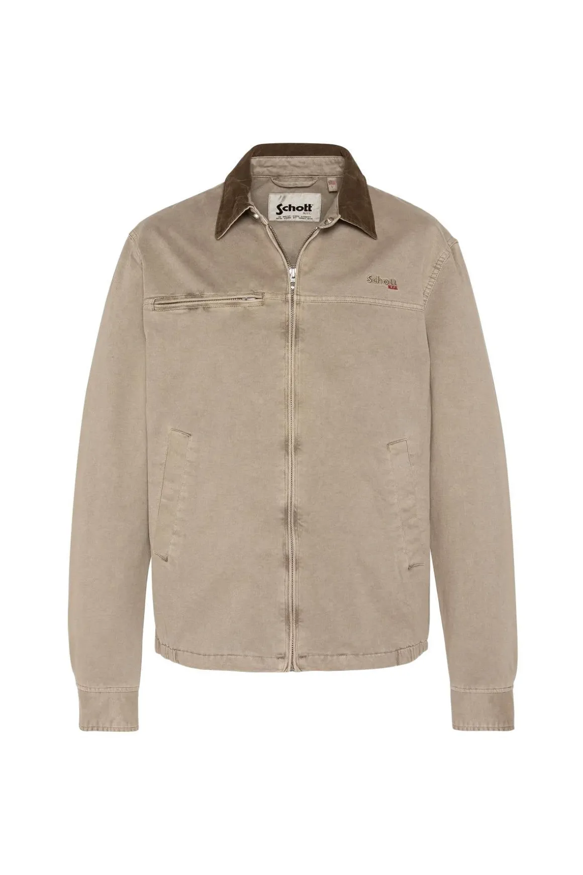 Blouson Homme Schott Cadamswash Taupe