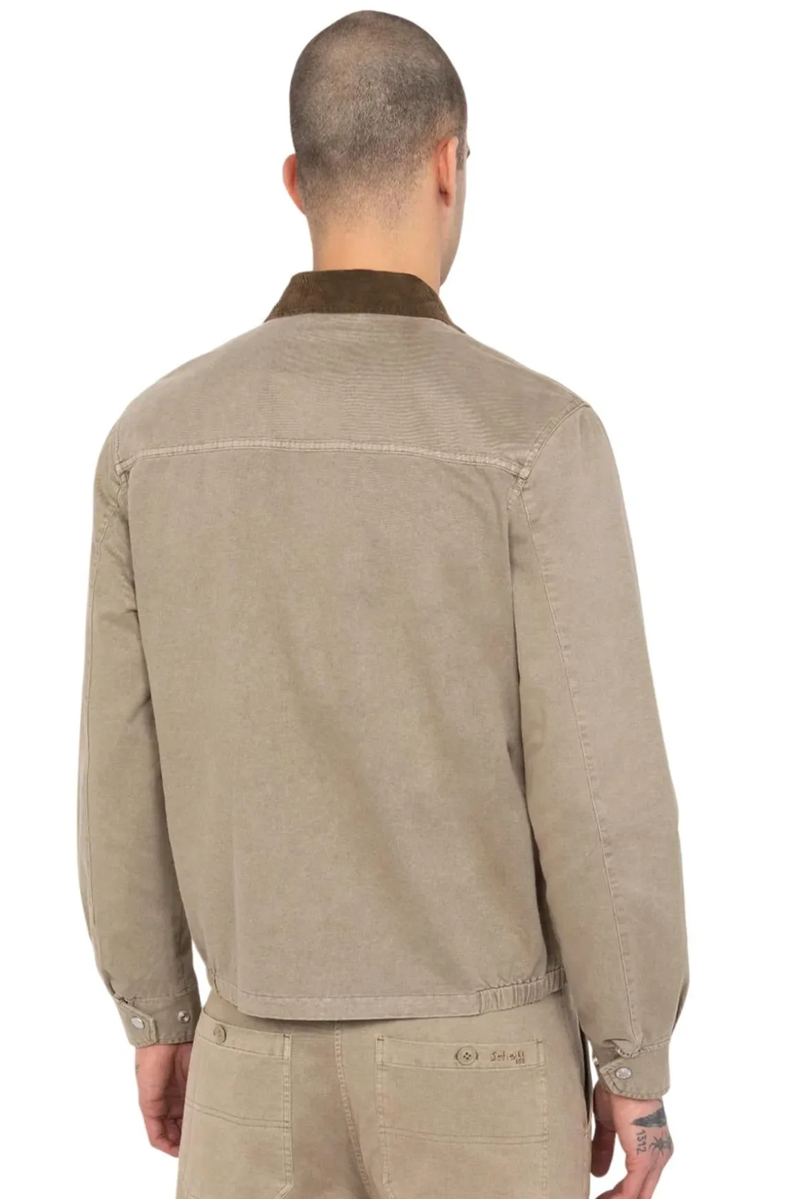 Blouson Homme Schott Cadamswash Taupe