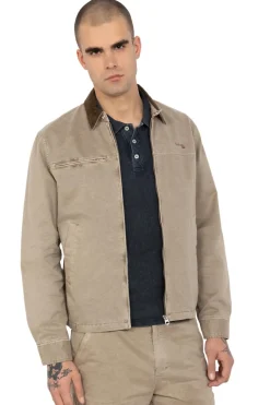 Blouson Homme Schott Cadamswash Taupe