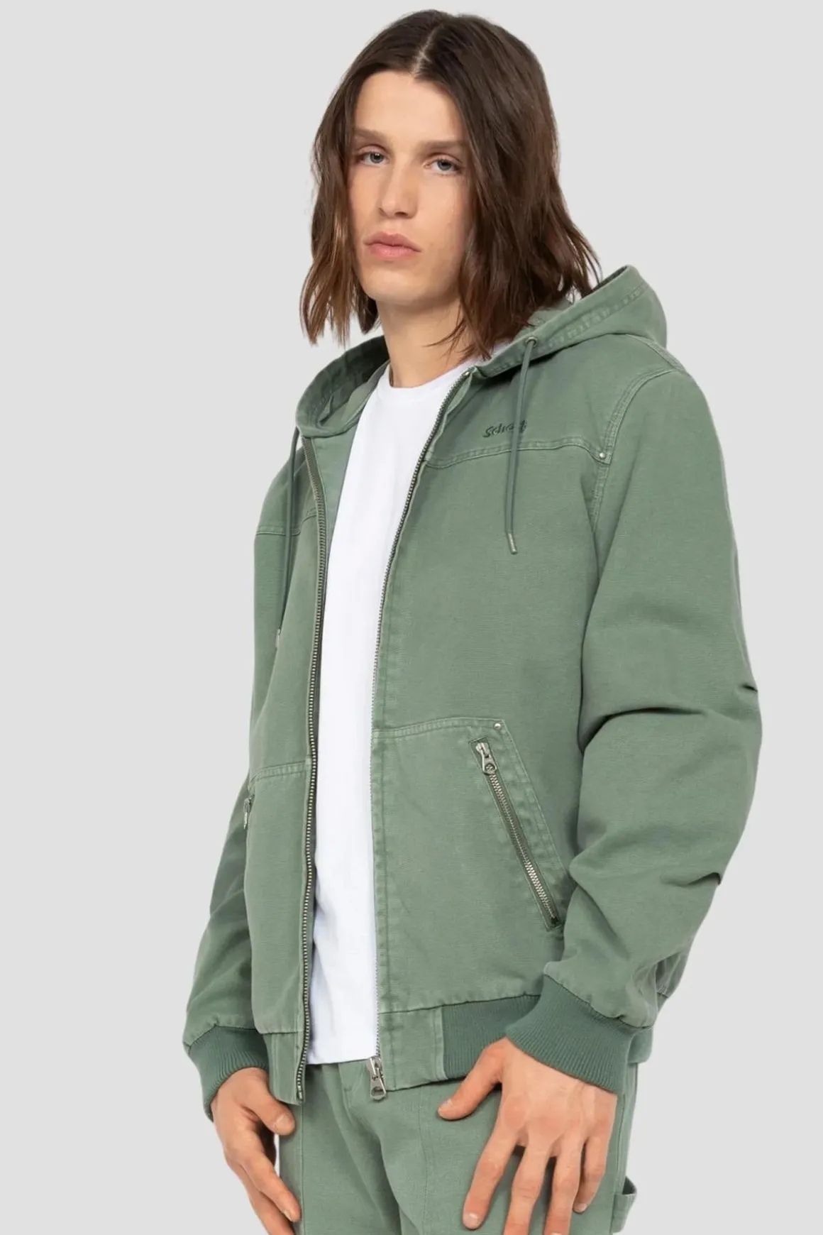 Blouson Homme Schott Caden Smoke Green