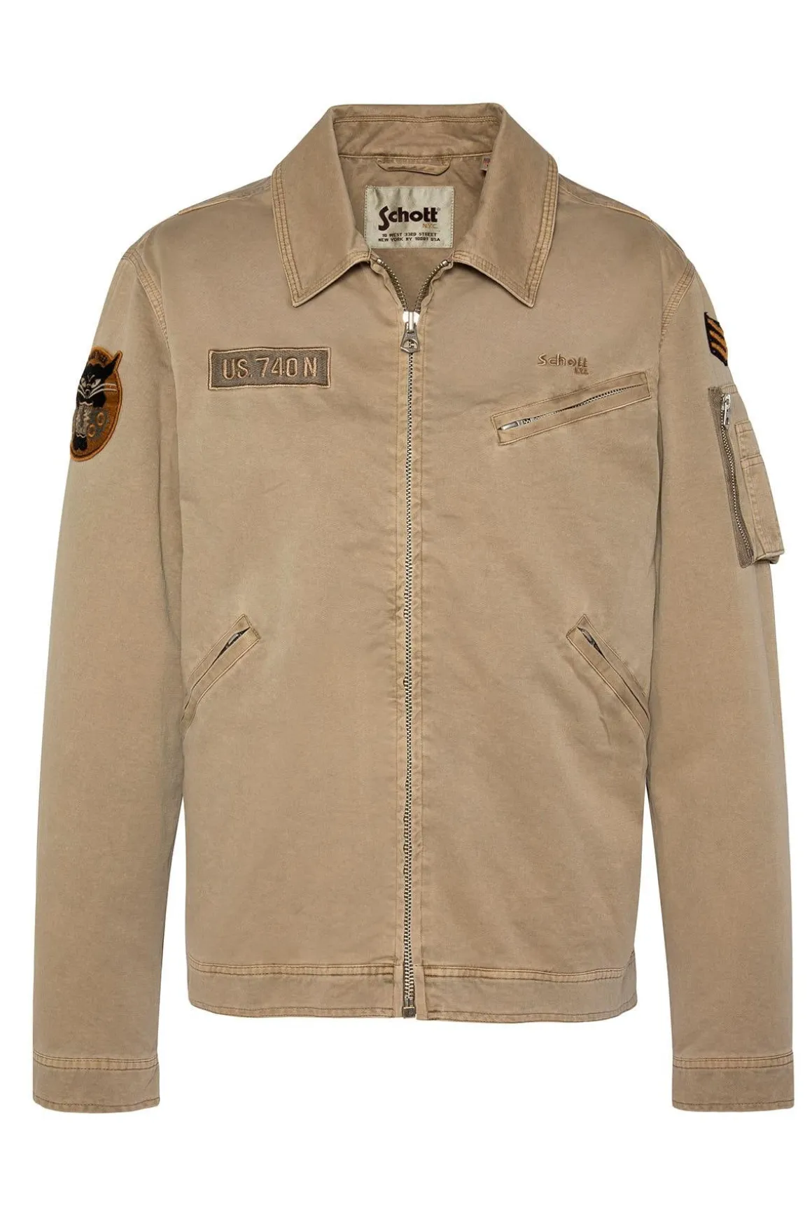 Blouson Homme Schott Dallin Taupe