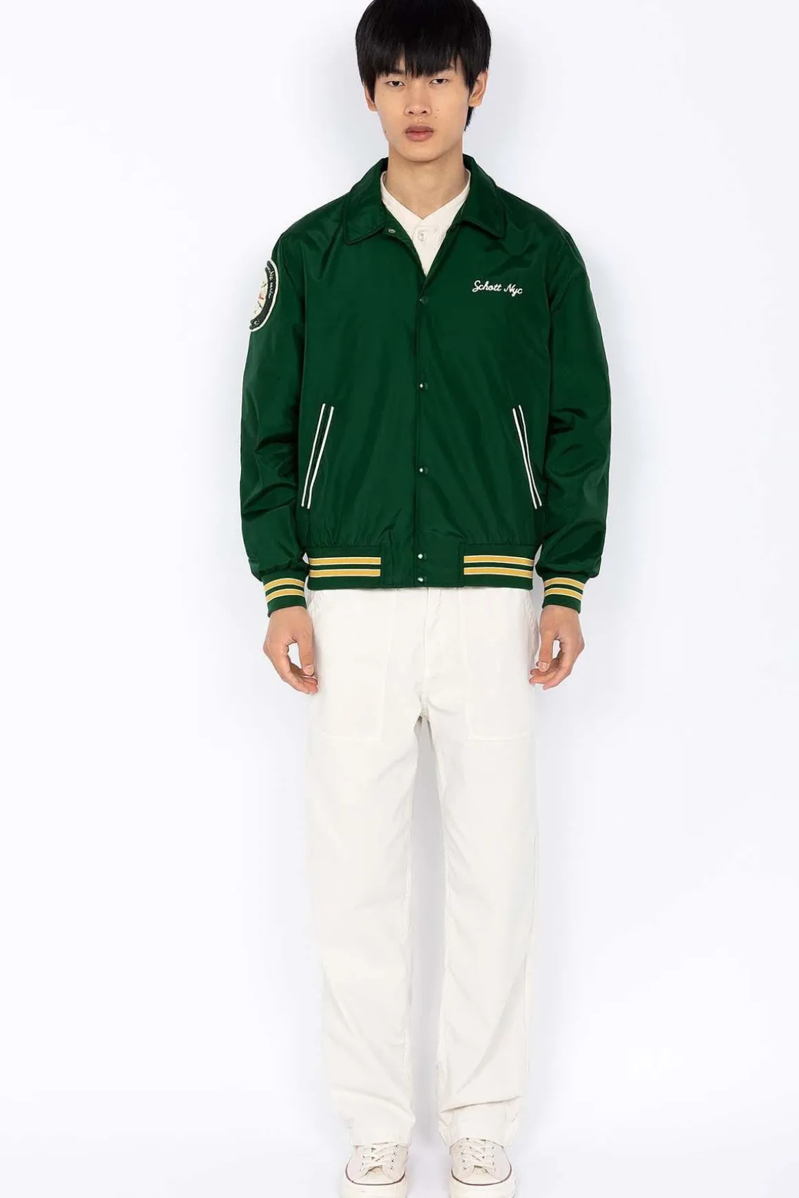 Blouson Homme Schott Giants Dark Green