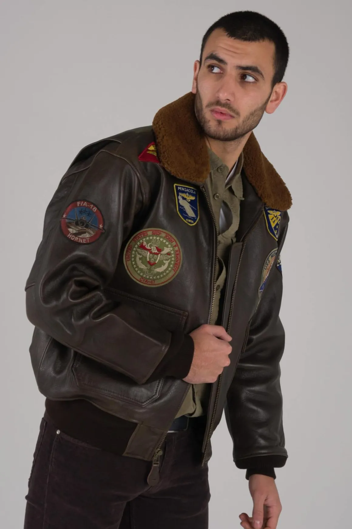 Blouson Homme Schott G1Tg Brown