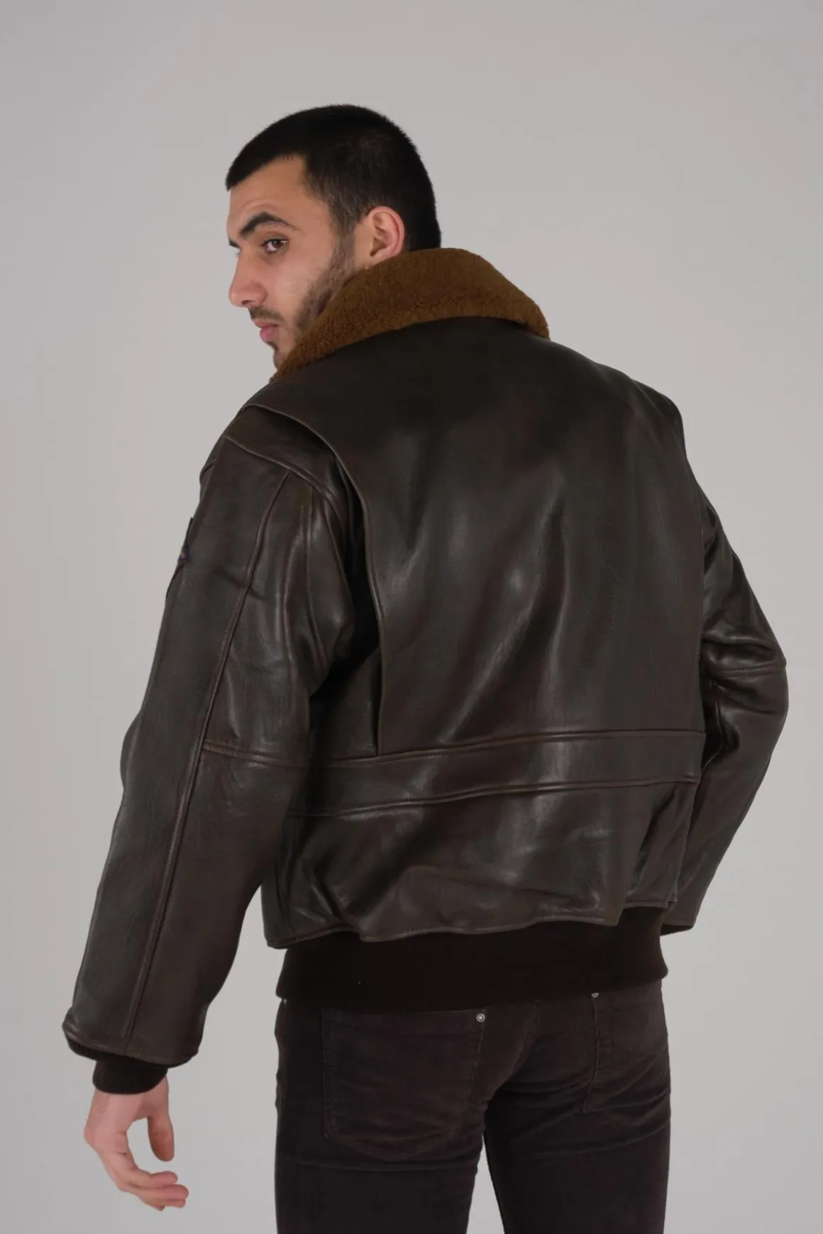 Blouson Homme Schott G1Tg Brown