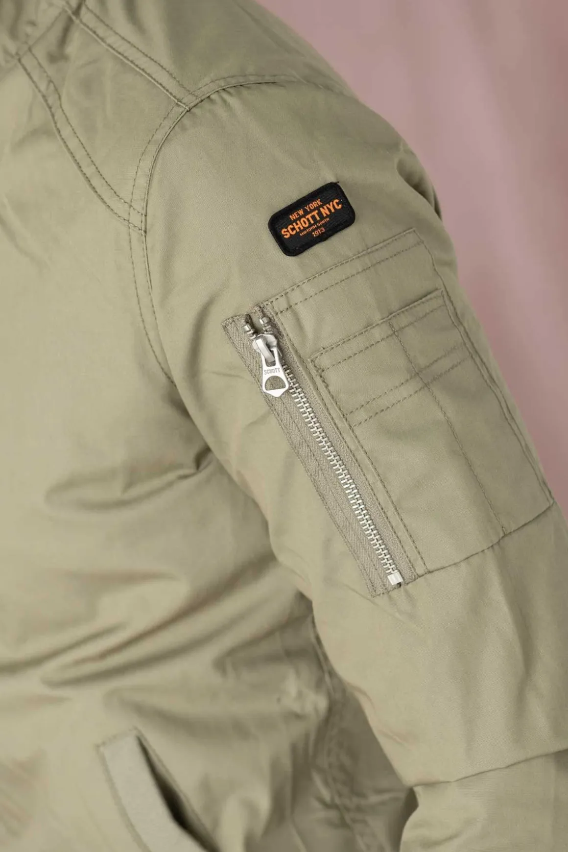 Blouson Homme Schott Kenny Sage Kaki