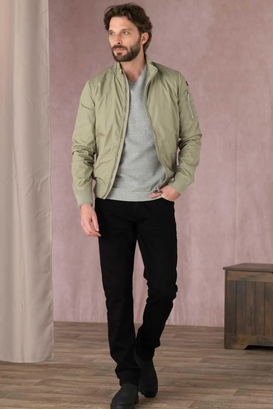 Blouson Homme Schott Kenny Sage Kaki