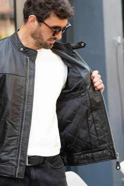 Blouson Homme Schott Lcaidan Black