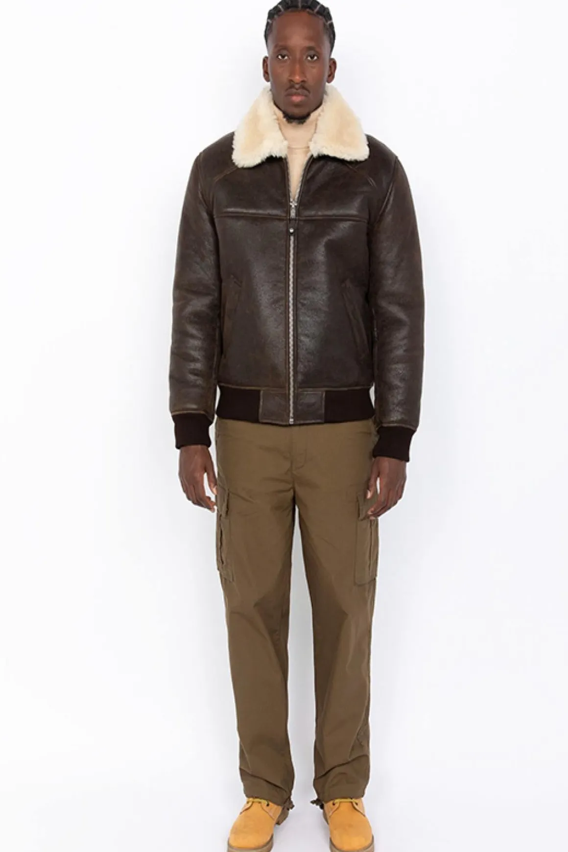 Blouson Homme Schott Lcairforce Brown