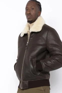 Blouson Homme Schott Lcairforce Brown