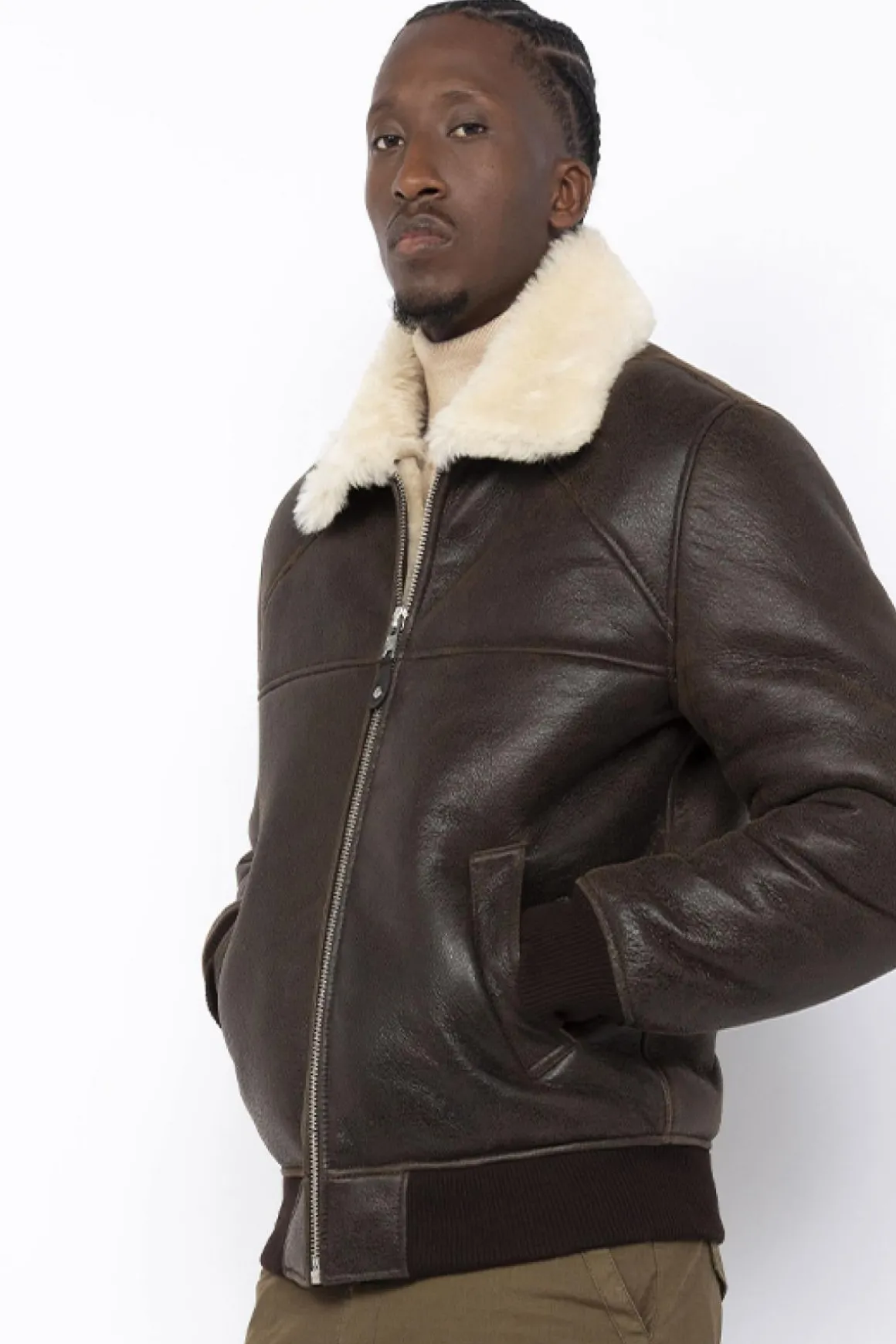 Blouson Homme Schott Lcairforce Brown