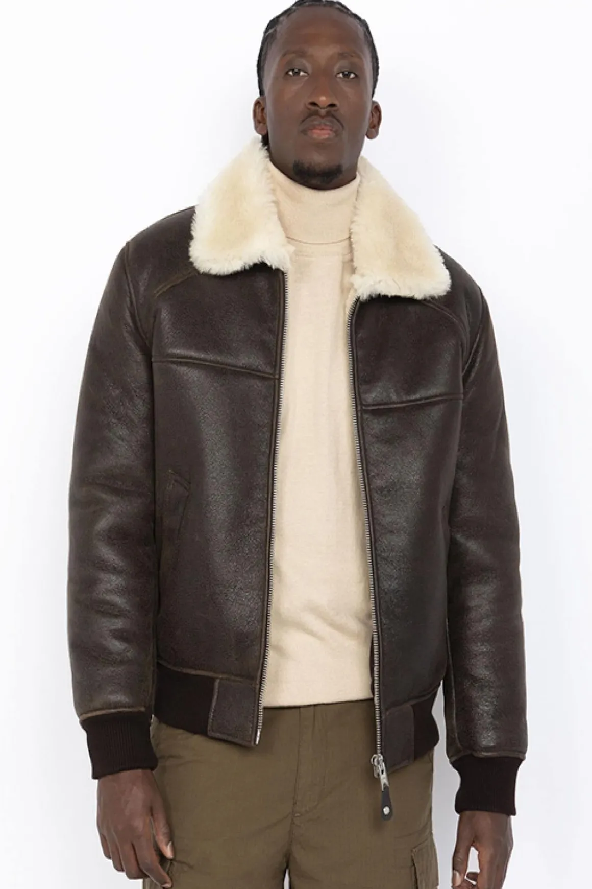 Blouson Homme Schott Lcairforce Brown