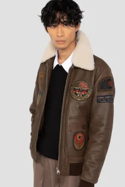 Blouson Homme Schott Lcaviatorbd Marron