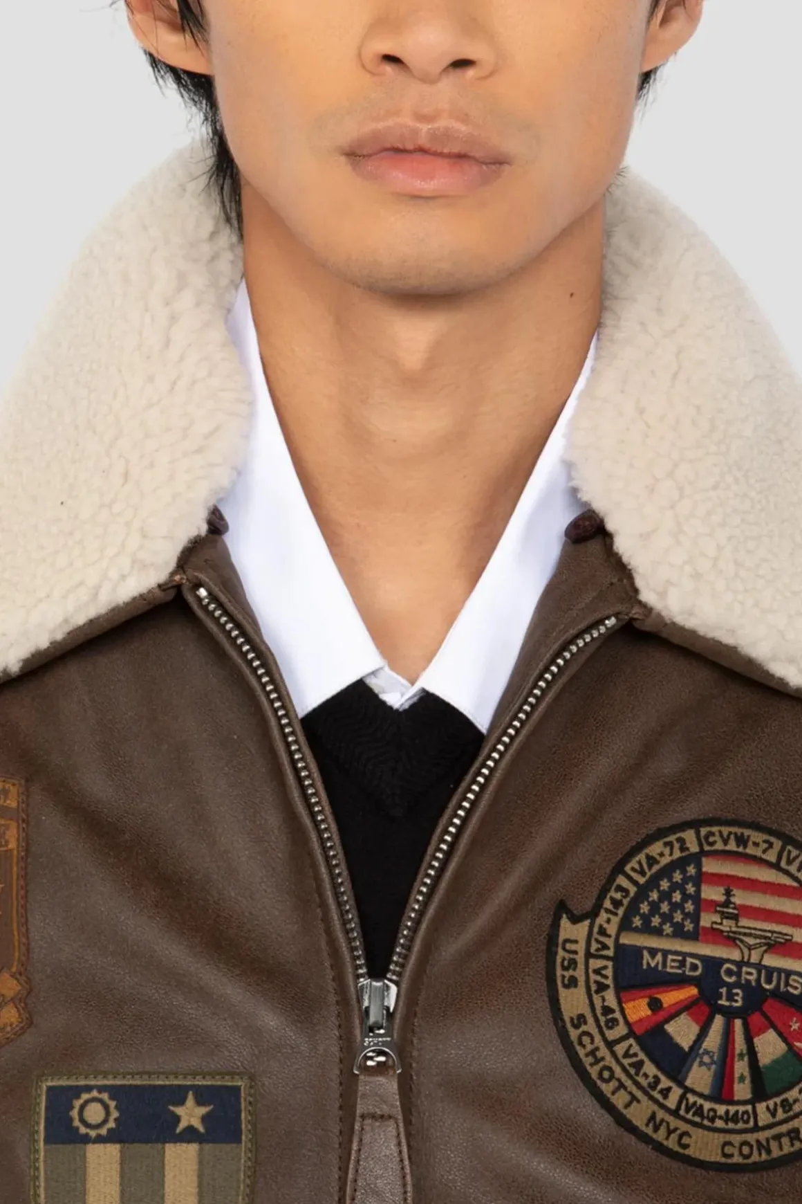 Blouson Homme Schott Lcaviatorbd Marron