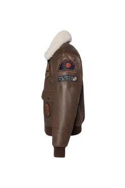 Blouson Homme Schott Lcaviatorbd Marron