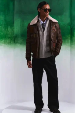 Blouson Homme Schott Lcaviatorbd Marron