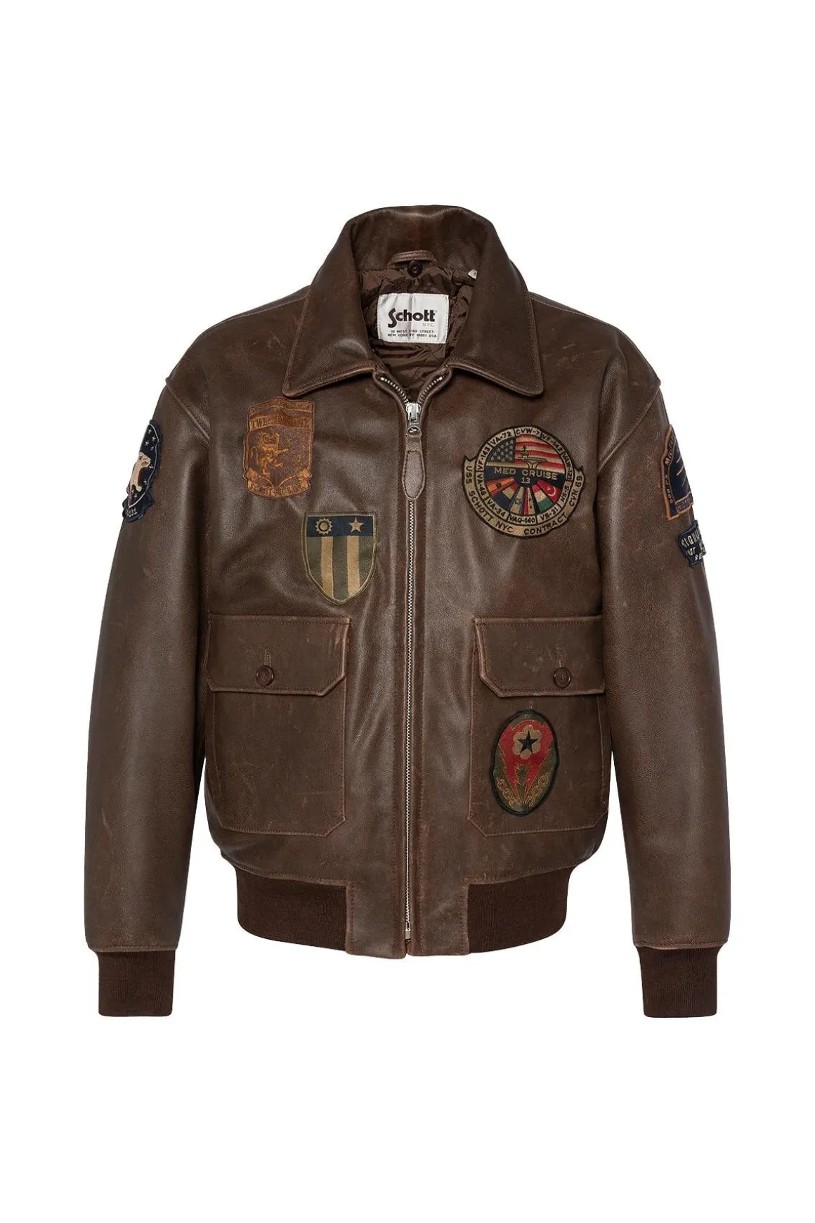 Blouson Homme Schott Lcaviatorbd Marron
