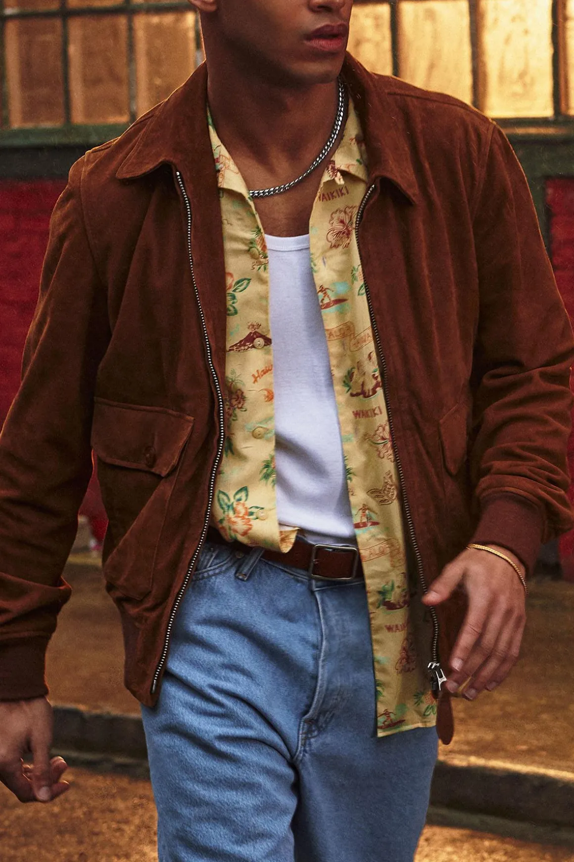 Blouson Homme Schott Lcaviators Rust