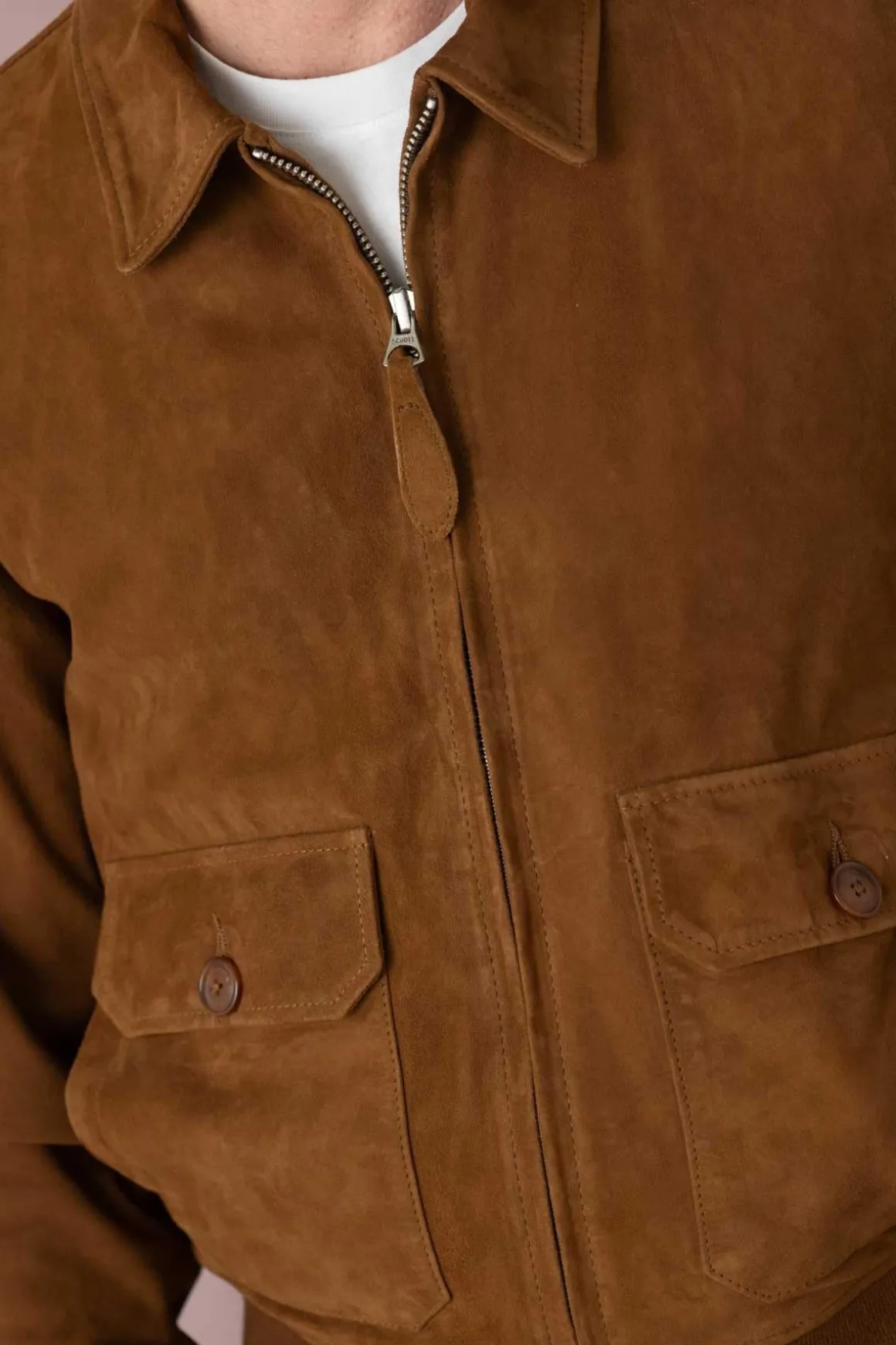 Blouson Homme Schott Lcaviators Rust