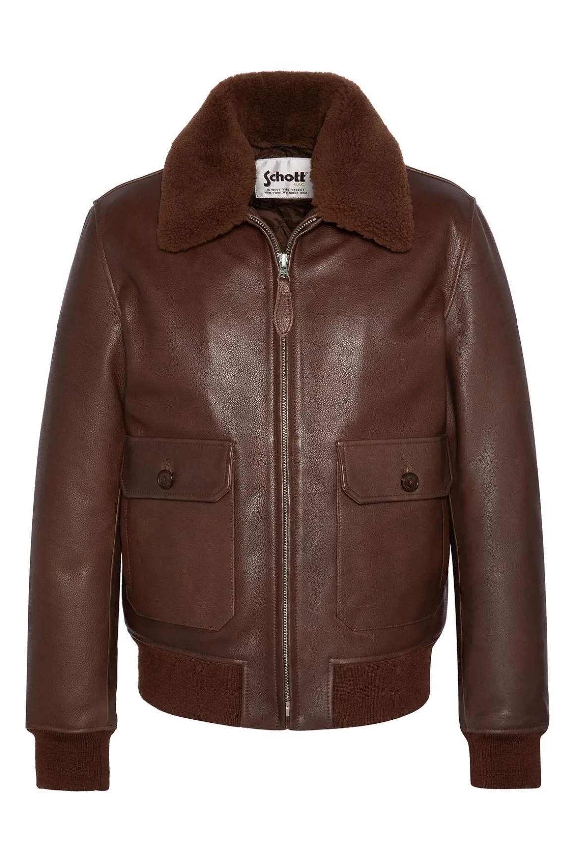 Blouson Homme Schott Lcaviation24 Brown