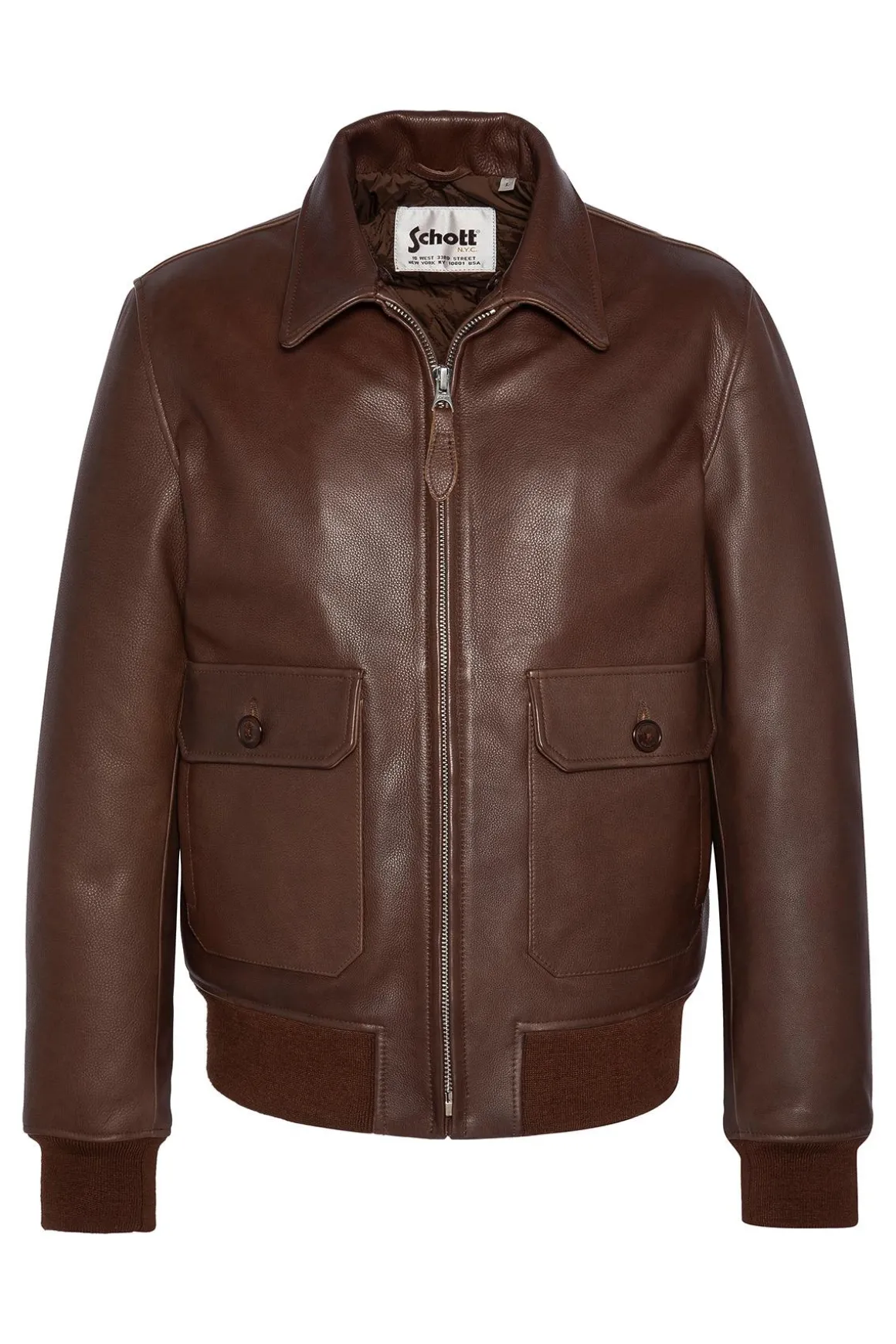 Blouson Homme Schott Lcaviation24 Brown