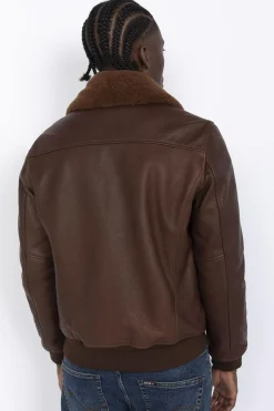 Blouson Homme Schott Lcaviation24 Brown
