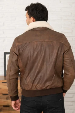 Blouson Homme Schott Lcaviators25 Ant.brown