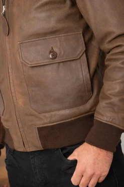 Blouson Homme Schott Lcaviators25 Ant.brown