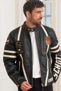 Blouson Homme Schott Lcbikerbadge Black
