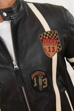 Blouson Homme Schott Lcbikerbadge Black