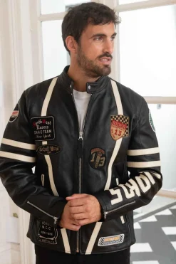 Blouson Homme Schott Lcbikerbadge Black