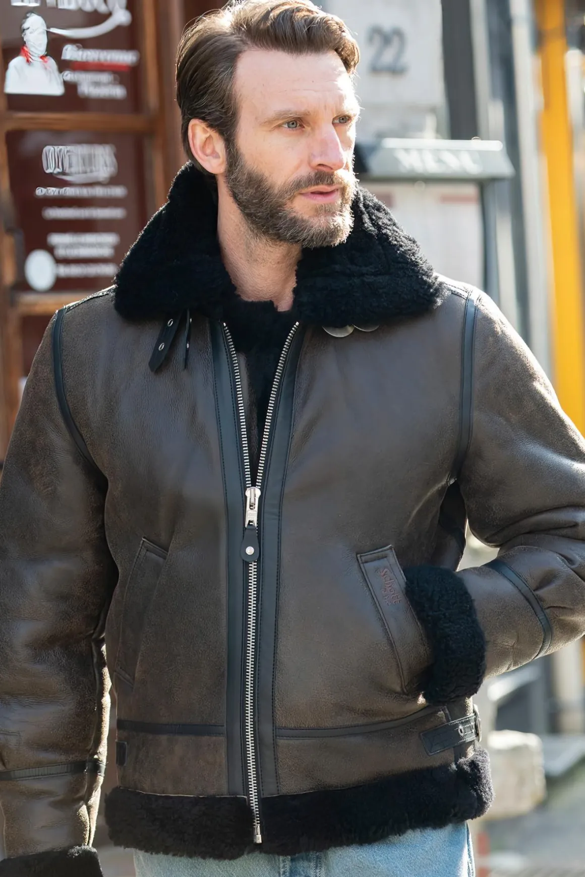 Blouson Homme Schott Lc1259 Black Brown